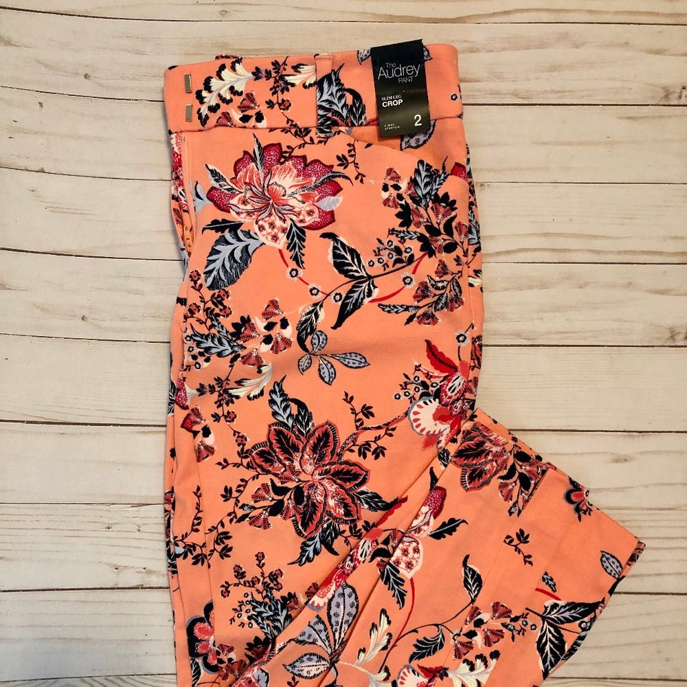 New York and Company Work Flower Pants